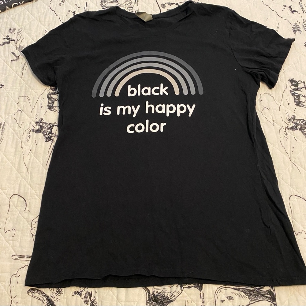 Women’s M/L Black Graphic T-Shirts Set - Picture 3 of 4